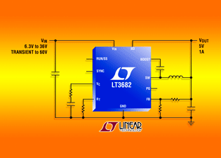 36V (60V Transient Protection), 1A (IOUT), 2.2MHz Step-Down Switching Regulator