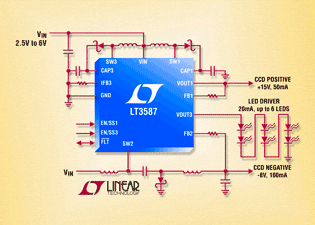 Dual Boost & Inverting DC/DC Converter for CCD/LCD Applications 