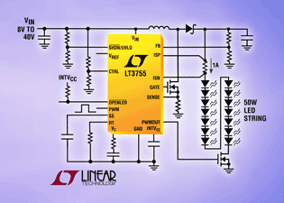 Full-Featured LED Controller Delivers over 50 Watts of LED Power