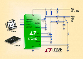 Multiphase Step-Up DC/DC Controller