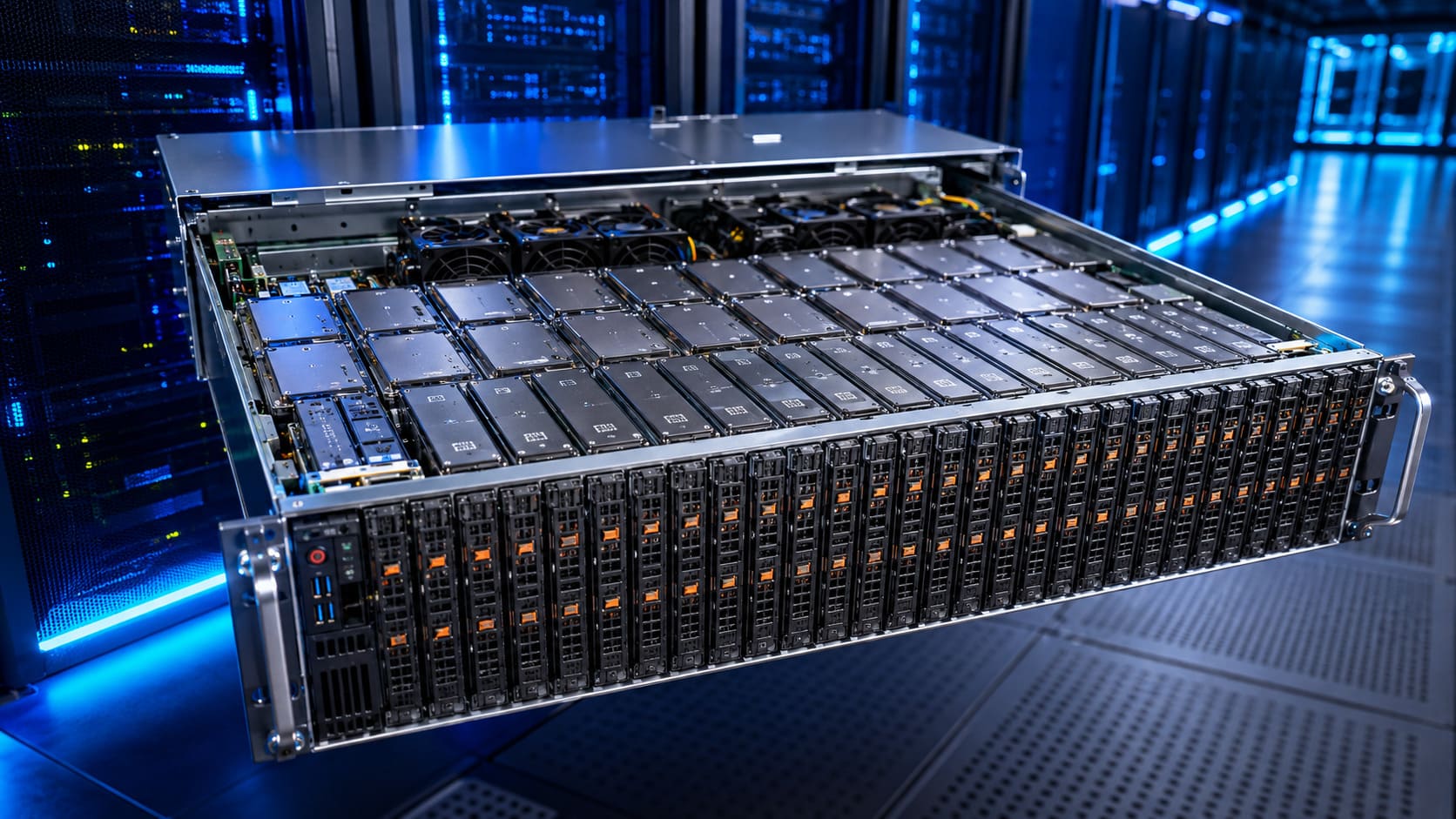 Supermicro 160-bay NVMe server