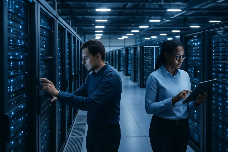 Server racks and monitoring consoles supporting security analytics workloads