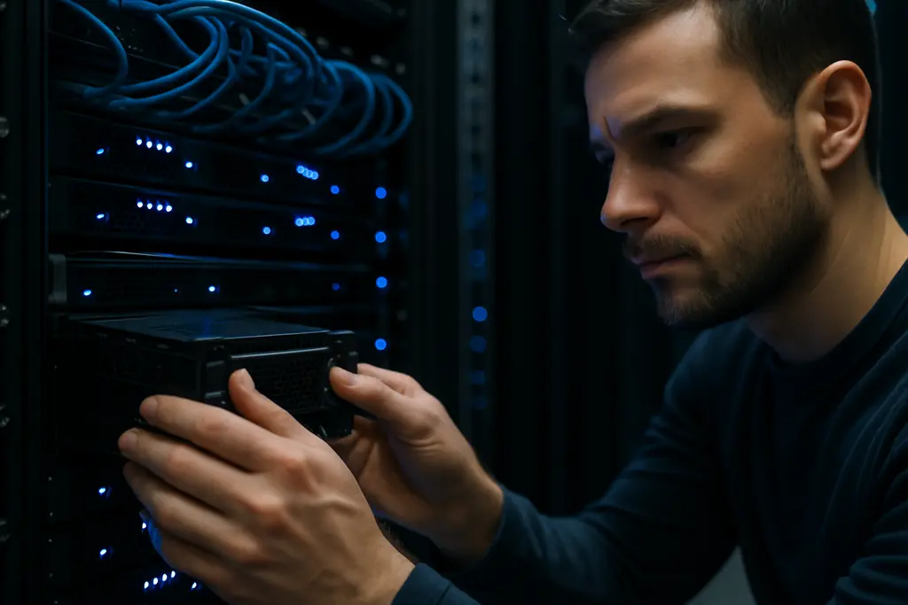 AMD Helios rack-scale AI system in a liquid-cooled data center row