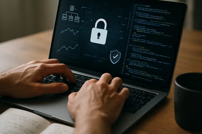 Monitoring console displaying account review and policy alerts