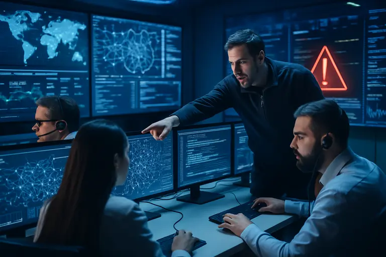 Network diagram beside a workstation used for OT security planning