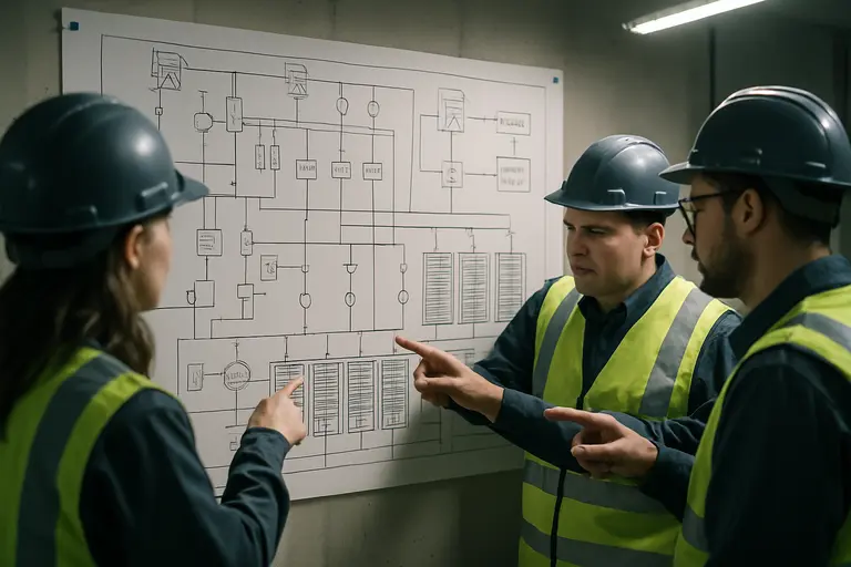 data center operations team checking power and cooling monitors